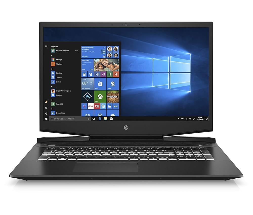 HP Pavilion Gaming Laptop 17,3 pollici, display FHD, IPS